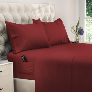 Set di Lenzuola King Size - 4 Pezzi Traspiranti e Rinfrescanti - Lenzuola King fino a 38 cm di Profondità con Tasche Laterali 100% Cotone Spazzolato - Biancheria da Letto per Hotel - Product Image 4