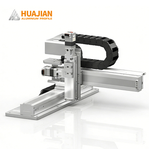 Module linéaire CNC haute vitesse à servomoteur <span class=keywords><strong>XYZ</strong></span> 3 axes, robot portique à profil <span class=keywords><strong>en</strong></span> aluminium, plateau linéaire entraîné par courroie avec chaîne de guidage - Product Image 3