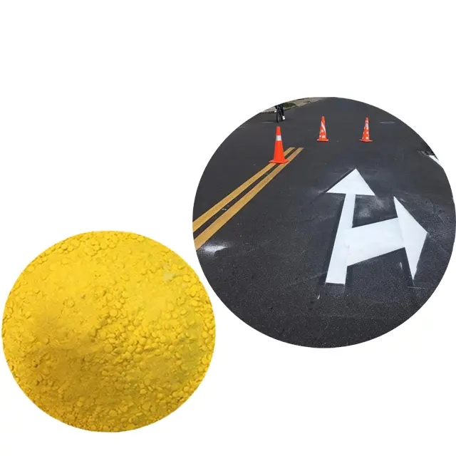 Fluorescent Thermoplastic White and Yellow road Line marking paint