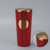 Bouteille d'eau tendance 2026, virale et scintillante |   Gobelet isotherme de luxe 17 oz orné de diamants |   Articles de fête esthétiques pour boissons