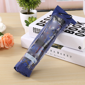 ร่มพับลายตาราง 3 ตอน พกพาสะดวก ร่มเปิดปิดแบบมือหมุน ร่มของขวัญ - Product Image 3