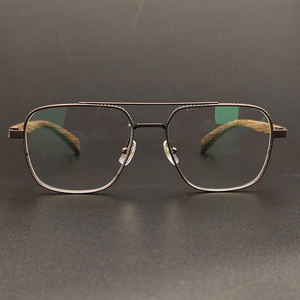 高品質ウッディ光学眼鏡フレームチタン老眼鏡眼鏡光学フレーム男性用レディース処方メガネ - Product Image 2