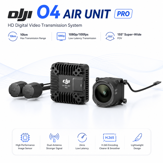 New O4 Air Unit O4 Air Unit Pro FPV Digital Video Transmission High Definition 4K 60fps/120fps for Dji Air Unit O4 Pro Camer