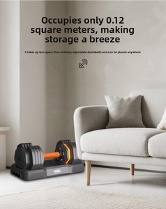 ดั<span class=keywords><strong>ม</strong></span>เบลเหล็กเคลือบยางปรับน้ำหนักได้ ZKM สำหรับผู้ชายออกกำลังกาย - Product Image 2