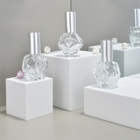 Botol Parfum Kaca Bentuk Mawar Kosong Botol Wewangian Floral Kemasan Logo Kustom Grosir