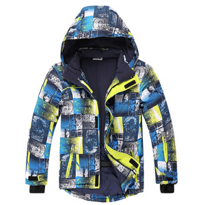 Chaqueta de Esquí para Niños, con Capucha, Cierre, Estampado Invernal, Cálida, Resistente al Viento y al Agua, para Snowboard - Product Image 6