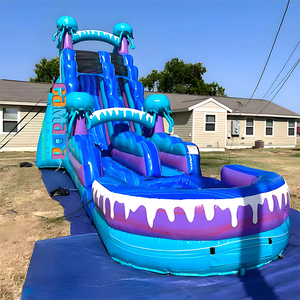 Tobogán Acuático Inflable Eléctrico de Grado Comercial para Niños de 22 pies con Forma de Medusa, Toboganes Acuáticos Inflables con Piscina para Jardín - Product Image 2