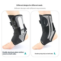 Attelle de cheville stabilisatrice à compression réglable avec sangle, talon ouvert, ressort et support en aluminium anti-entorse – Offre Spéciale