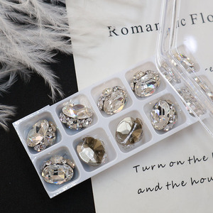 HARVEST Lujosas Aplicaciones de Diamantes de Imitación 3D Sueltos, Facetados, Ovalados, de Base Plana, con Efecto Bling Bling <span class=keywords><strong>para</strong></span> <span class=keywords><strong>Vestido</strong></span> de Novia - Product Image 3