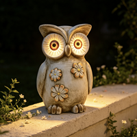 Lampe Solaire en Gros MGO en Forme d'Animal avec Fleur - Lampe de Jardin Nocturne Décoration de Patio Statue Extérieure Étanche