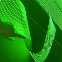 Film LED Flexible P6 pour Fenêtre Intérieur/Extérieur, Grande Vente, Adhésion à l'Eau, Transparence TV jusqu'à 90% Effet Cristal