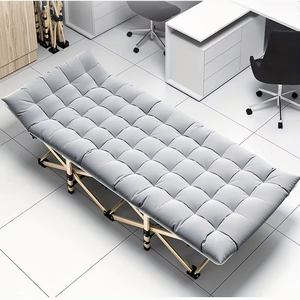 <span class=keywords><strong>Lit</strong></span> de camping <span class=keywords><strong>pliable</strong></span> en tissu Oxford au design moderne et matelas de sieste avec cadre métallique pour salon ou usage extérieur - Product Image 6