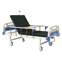 Tableau de lit médical à manivelle unique en PP avec panneaux de tête et de pieds en ABS pour unité de dialyse, vente en gros, commande directe usine
