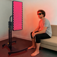 Panel de Terapia de Luz Roja de Cuerpo Completo REDSKY con Luces LED Infrarrojas de 660nm y 850nm con Soportes