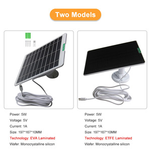 Liên tục điện 5 Wát năng lượng mặt trời bảng điều khiển 5V Loại C Đầu ra năng lượng mặt trời sạc cho vòng Blink EUFY chuông cửa CCTV máy ảnh - Product Image 6