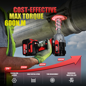 GATmatic 600N.m High Torque Brushless Impact <b>Wrench</b> 21V Cordless <b>Wrench</b> Industrial Power Tool With 2 Batteries GEW-600B High Tor - Product Image 6