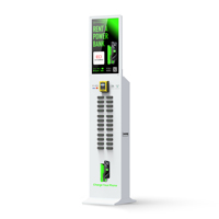 Station de recharge partagée à 24 emplacements avec écran publicitaire personnalisable de 23,8 pouces et borne de recharge externe pour distributeur automatique