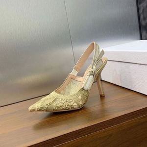 Sandalias de Tacón Medio a Alto con Punta Puntiaguda, Diseño de Marca, de Lujo, Nuevas, para Mujeres a la Moda - Product Image 5
