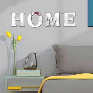 [Wholesale] 20cm Acrylic Mirror HOME Letters - 3D <b>Wall</b> <b>Stickers</b> for Living Room/Bedroom Modern Home <b>Decor</b> Decals - Product Image 5