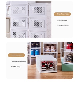 <span class=keywords><strong>Scarpiera</strong></span> Pieghevole <span class=keywords><strong>in</strong></span> <span class=keywords><strong>Plastica</strong></span> Senza Installazione e Armadio Portaoggetti con Design <span class=keywords><strong>Trasparente</strong></span>, Base Mobile, Design Semplice e Moderno - Product Image 5