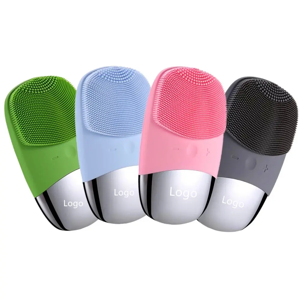 3 In 1 Silicone Face Brush Deep Cleaning 5 Speed Vibrating Electric Facial Cleansing Brush