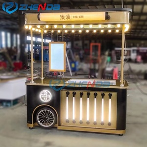 Zhenda Customized Color Juice Ice Cream Mobile Food Booth Hot Dog Food Stand Truck Display Food Trolley - Product Image 4