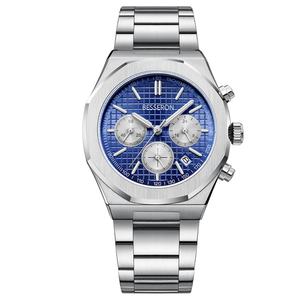 Custom Chronograph <b>Watch</b> <b>Waterproof</b> Stainless Steel Wristwatch for <b>Men</b> Calendar Design <b>Waterproof</b> Quartz Wristwatches - Product Image 1