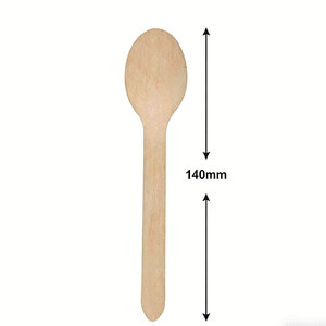 Cuillère en bois jetable naturelle de qualité supérieure, biodégradable, en bois de bouleau, pour la restauration, les restaurants de restauration rapide - Product Image 6
