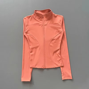 Vestes de <span class=keywords><strong>sport</strong></span> zippées Yimo pour femmes, 18 couleurs, douces et confortables, manches longues, ajustées, pour la course à pied, le fitness et le yoga - Product Image 5