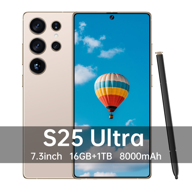 2025 S25 Super Android 15 Smartphone 5G 7.3-Inch 72MP 16GB+1TB Deca Core 120Hz 65W Quick Charge HD Screen Built-in Pen