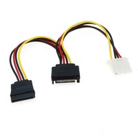 Cable de alimentación para chasis de ordenador SATA de 15 pines macho a hembra + 4 pines hembra, utilizado para disco duro IDE a Serial ATA SATA