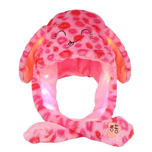 หมวกตุ๊กตากระต่ายเด็กผู้หญิงน่ารักรูปสัตว์, หมวกมีหูขยับได้หมวกสำหรับเด็กคอสเพลย์ตุ๊กตาการ์ตูนแฟนซีหมวกฤดูหนาว - Product Image 2