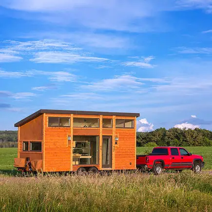 Hot Sell Tiny House On Wheels Prefab Wood Mobile Home Travel Trailer