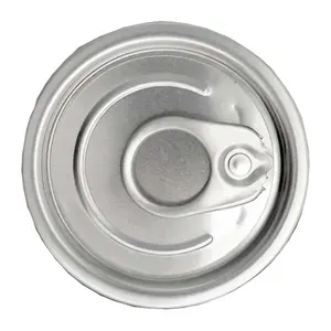 E202 Metal Soda Bottle Easy Open Lid with Ring Full Open Lids Plastic PE Can Cover