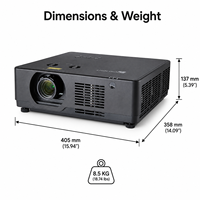 Projecteur laser 3LCD 7200 ANSI Lumens WUXGA avec correction optique et faible bruit pour réunions hybrides