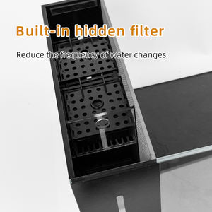 Relaxlines Réservoir de tortue d'aquarium en verre Réservoir de tortue écologique <span class=keywords><strong>Reptile</strong></span> avec plate-forme de séchage Rectangle - Product Image 2