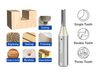 Alat Pemotong Arden Working Tools 3 Flutes TCT Straight Milling Cutter 1/2 Shank Router Straight Bit CNC Arden TCT Compression Bit