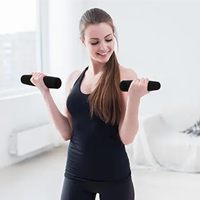Meilleure Vente : Ensemble d'haltères cylindriques en silicone avec cœur en fonte, poignée ergonomique antidérapante, pour Yoga, Danse, Barre, Pilates et usage à domicile