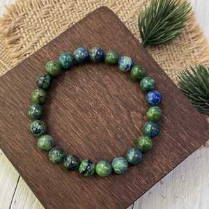 Bracelet en pierre naturelle avec perles de verre colorées pour l'expression du Chakra de la gorge, Fabricant vérifié, Gestionnaire de compte dédié - Product Image 4
