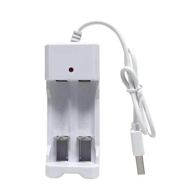 Universal 2 slot Battery USB Charger adapter LED Smart quick charger for 18650