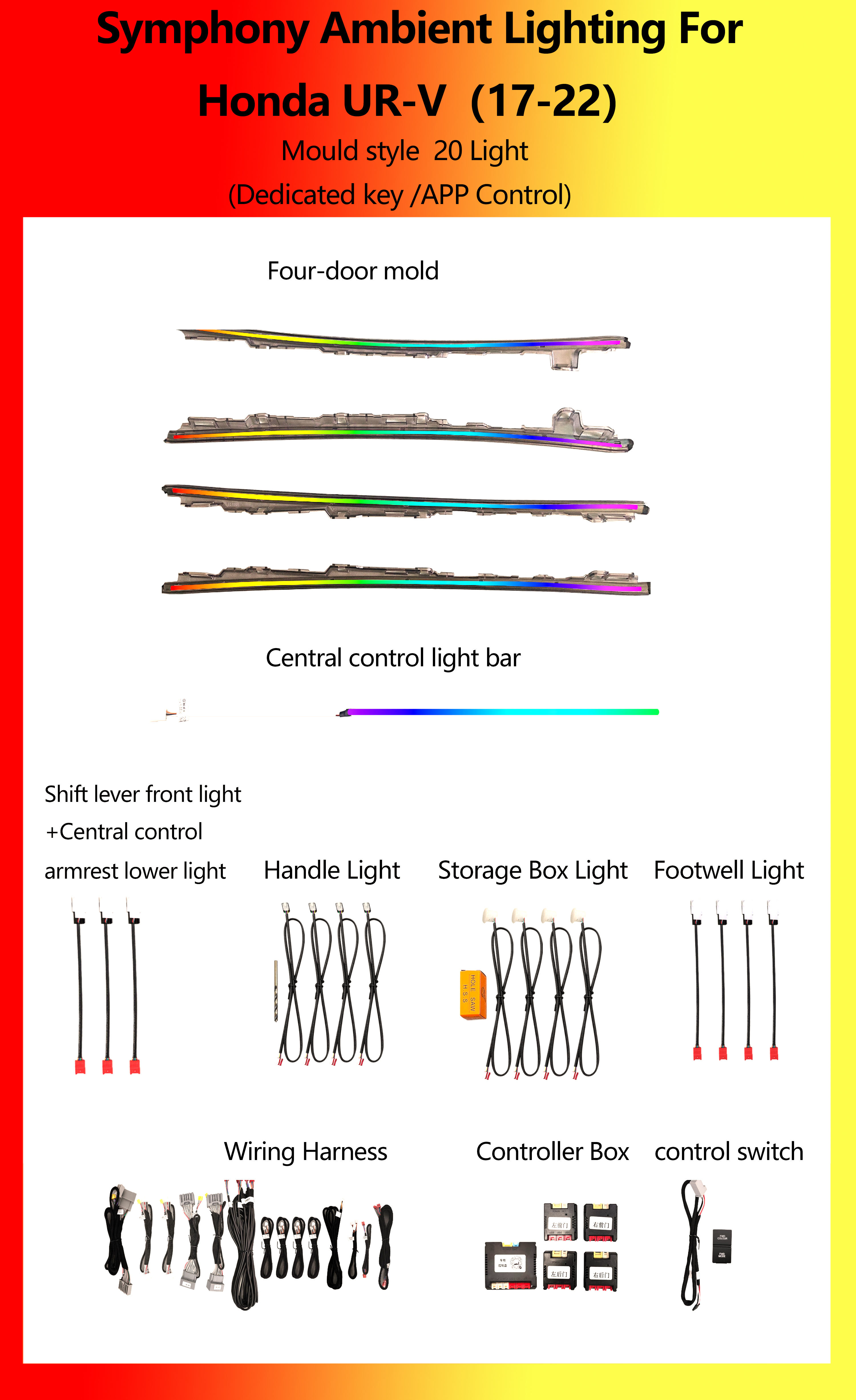 Honda UR-V Estilo Molde 20 Luces