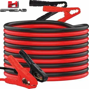 6M Booster Cables 1200Amp Heavy Duty Cars Jump Leads Battery Start Cables Colour Coded Clamp Anti Tangle Leads For Cars Vans