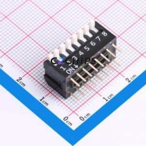 DP-08-K-T DIP Switch Through hole Component (THT) Switch Piano Key Single Pole Single Throw 8 2.54mm - Product Image 1