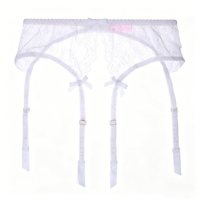 Bretelles de jarretière haut de gamme avec boucles en caoutchouc, boucles métalliques, rubans en soie, accessoires pour bas et chaussettes longues