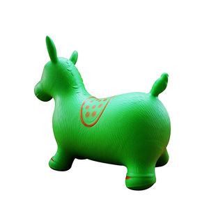 Trémie <span class=keywords><strong>de</strong></span> cheval <span class=keywords><strong>de</strong></span> saut vert Ride-on Bouncy Animal avec logo personnalisé et impression - Product Image 2