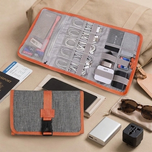 Bolsa Organizadora de Accesorios con Cierre de Poliéster, Estuche Universal <span class=keywords><strong>para</strong></span> Dispositivos Electrónicos de Viaje, <span class=keywords><strong>para</strong></span> Cargadores y Cables USB - Product Image 4