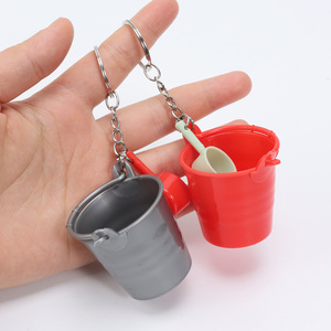 Plastic toy mini bucket and water ladle set, <b>backpack</b>, keychain, pendant, mini supermarket scene props - Product Image 2
