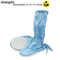 Couvre-chaussures antistatiques ESD pour salle blanche, semelle souple en PVC, sans poussière, antidérapants, pour usine et laboratoire
