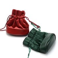 Sacs à bijoux en velours portables en gros avec cordon de serrage pour bagues, boucles d'oreilles, accessoires, rangement, sacs cadeaux personnalisés avec logo