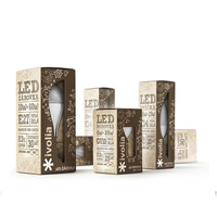 Vente en gros de boîtes d'emballage en papier kraft brun Boîtes d'ampoules LED en carton Emballage de lampes Boîte d'ampoules avec logo personnalisé